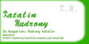 katalin mudrony business card